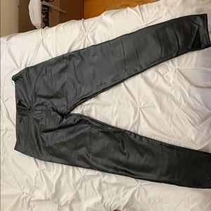 Faux leather leggings